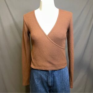 Aerie Brown Long Sleeve Top